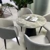 BICISY China Furniture Factory Production Customized Light Luxury Negotiation Table and Chair Combination Sales Office Hotel Leisure Business Reception Negotiation Reception Slate Small Round Table