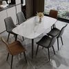 BICISY China Furniture Factory Furniture Factory Production Customized Slate Dining Table Household Small Apartment Modern Simple High-end Living Room Dining Dining Table Table Chair Combination Italian Minimalist